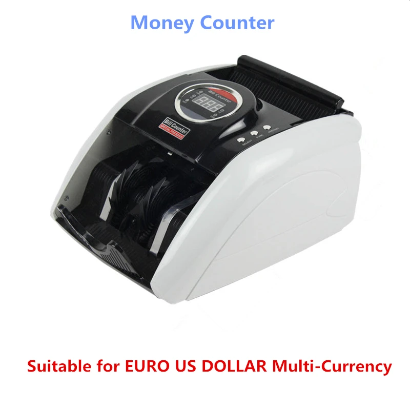 110V/220V Money Counter Suitable For EURO US DOLLAR Multi-Currency Compatible Bill Counter Cash Money Counting Machine 5200UV