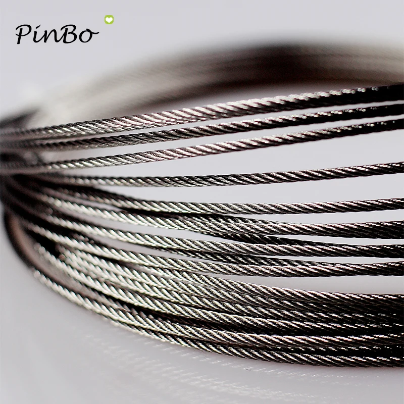 304 Stainless Steel Cable Wire Rope, áspero Pesca Levantamento Cabo, 50m, 100m, 1.5mm, 1.8mm, 2mm, 7X7 Estrutura