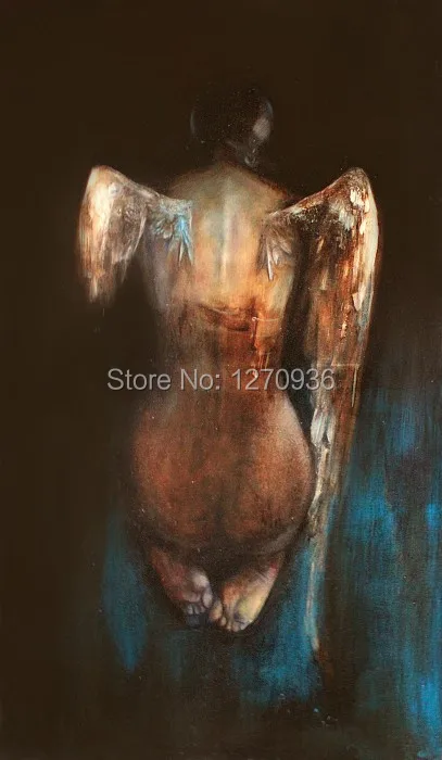 

Abstract Angel Without Wings and the Short Foot 100% Handmade Oil Painting On Canvas Angel Oil Painting Wall Artwork Painting