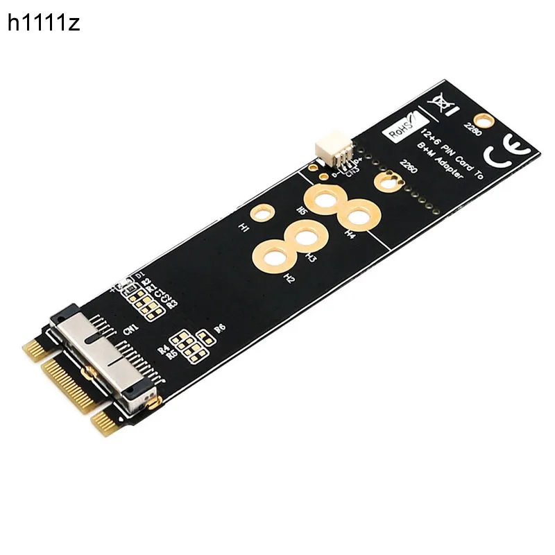 

NEW BCM94360CD BCM94360CS2 BCM943224PCIEBT2 12+6 Pin Bluetooth WiFi Wireless Card Module to M.2 NGFF Key B+M Adapter for Mac OS