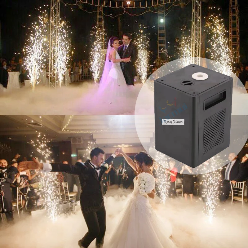 Cold Spark Machine Ti Metal Material 200g Powder Wedding Fountain Musical Cold Fireworks Machine With Remote Control