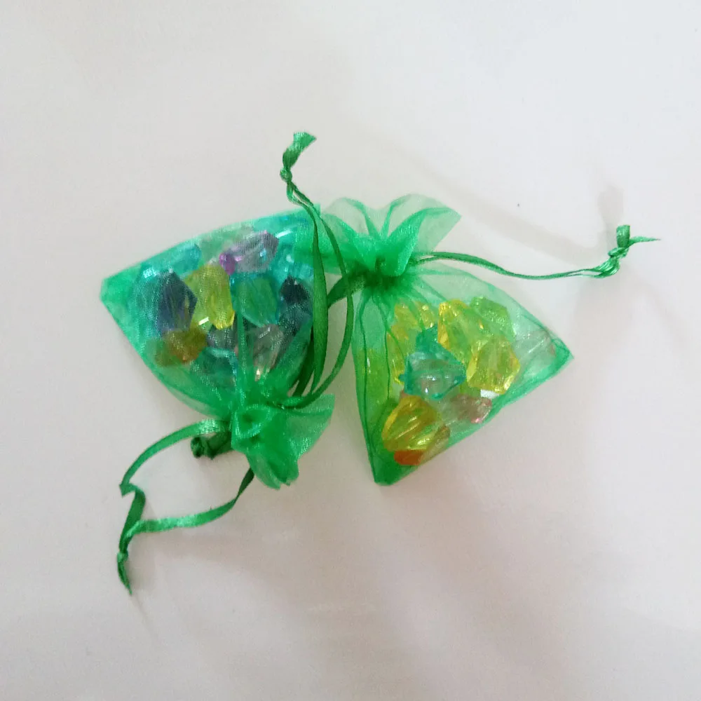 1000pcs Grass Green Gift Bags For Jewelry Bags And Packaging Organza Bag Drawstring Bag Wedding/Woman Storage Display Pouches