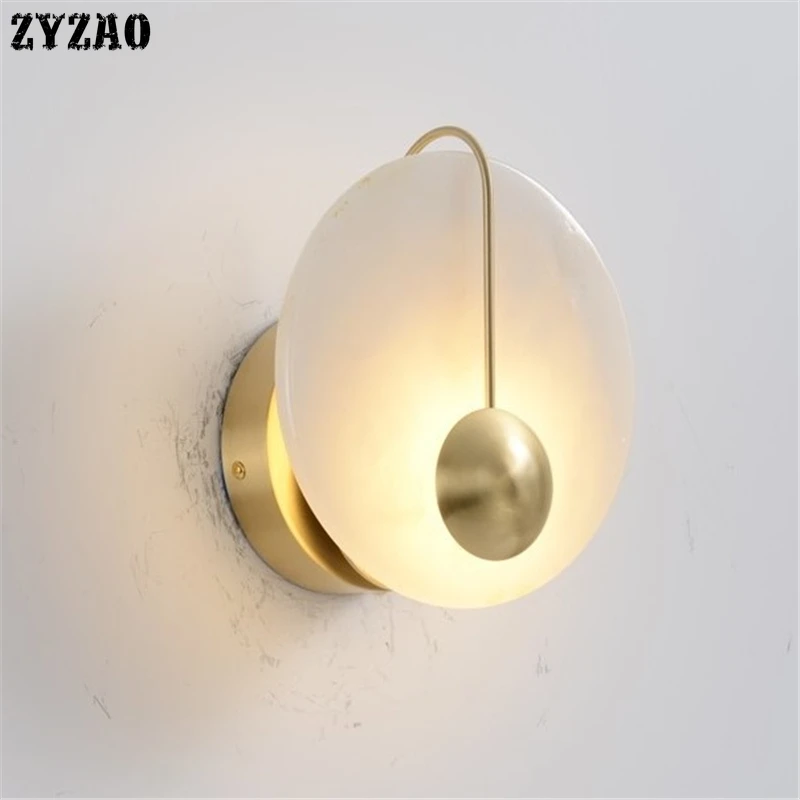 

Home Decoration Wall Lamp Modern Simple Stairway Bedroom Bedside Lighting Fixtures Living Room Walllamp Full Copper Wall Lights