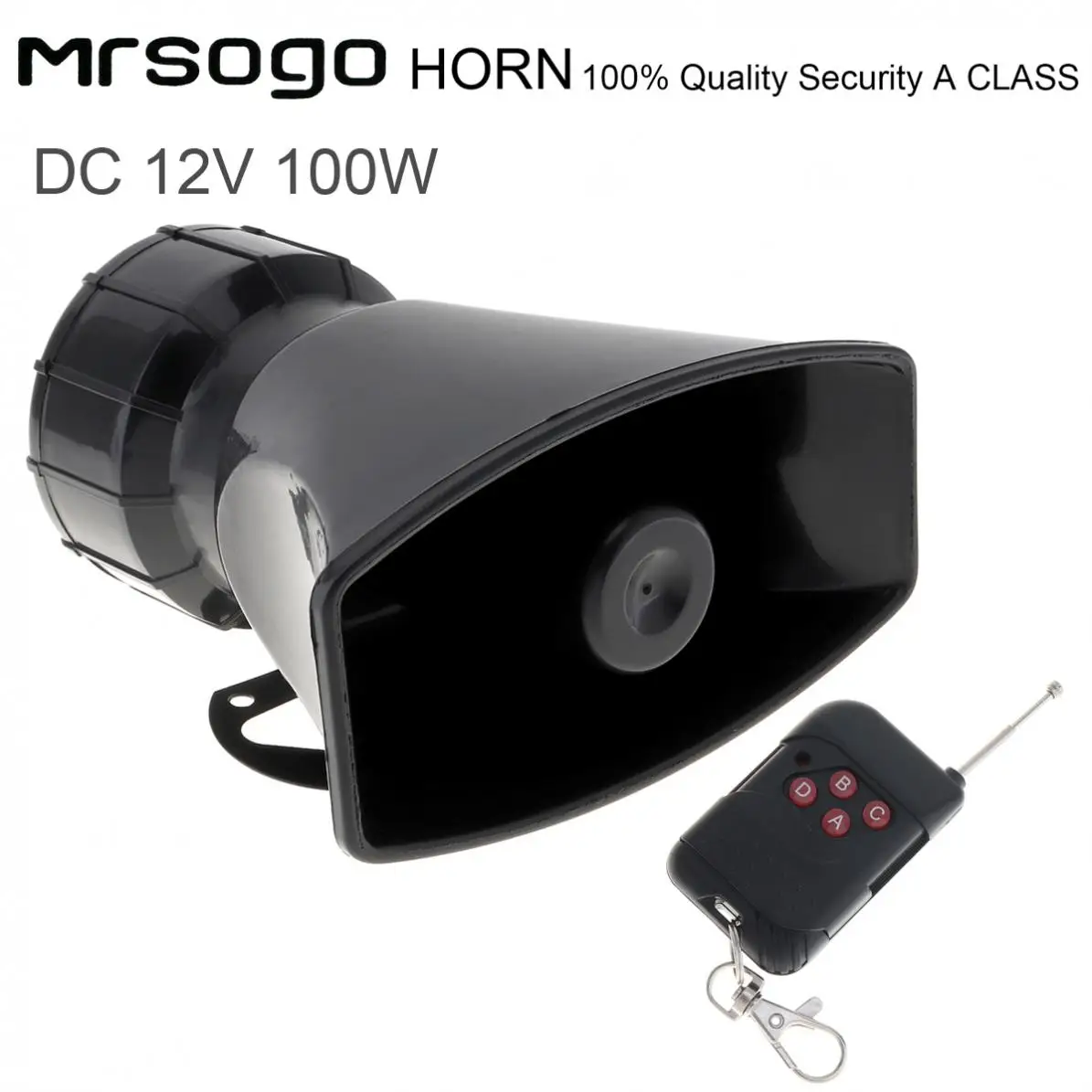 

12V 120-150 dB 100W 7 Sounds Loud Car Warning Alarm Police Fire Siren Horn Speaker with Remote Controller