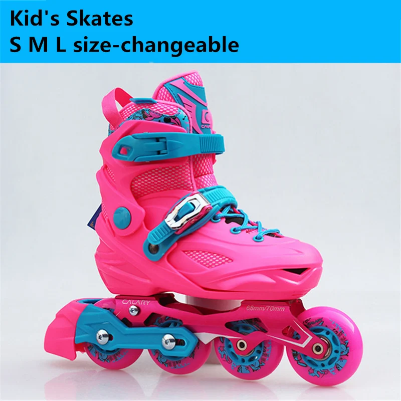 

Kids' Sneaker Outdoor Sports Shoes Euqipment 4 wheels Inline Skates Slalom FSK Roller Skating Patines Size Changeable EUR 28-39