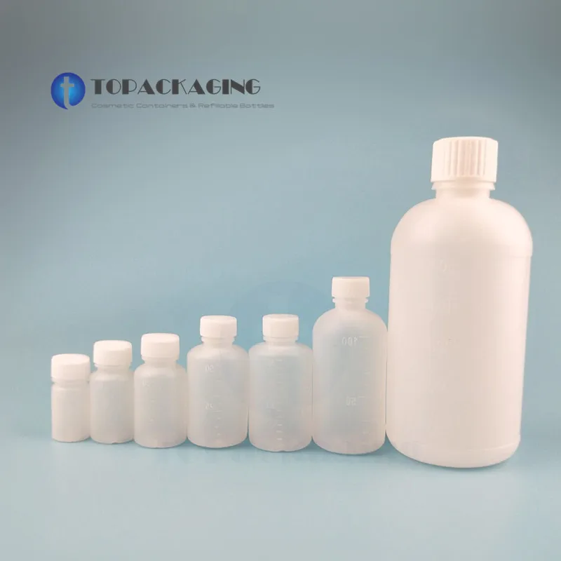 

10/20/30/50/100/500ML Screw Cap Bottle Empty PE Plastic Cosmetic Container Sample Shampoo Lotion Makeup Essence Oil Refillable