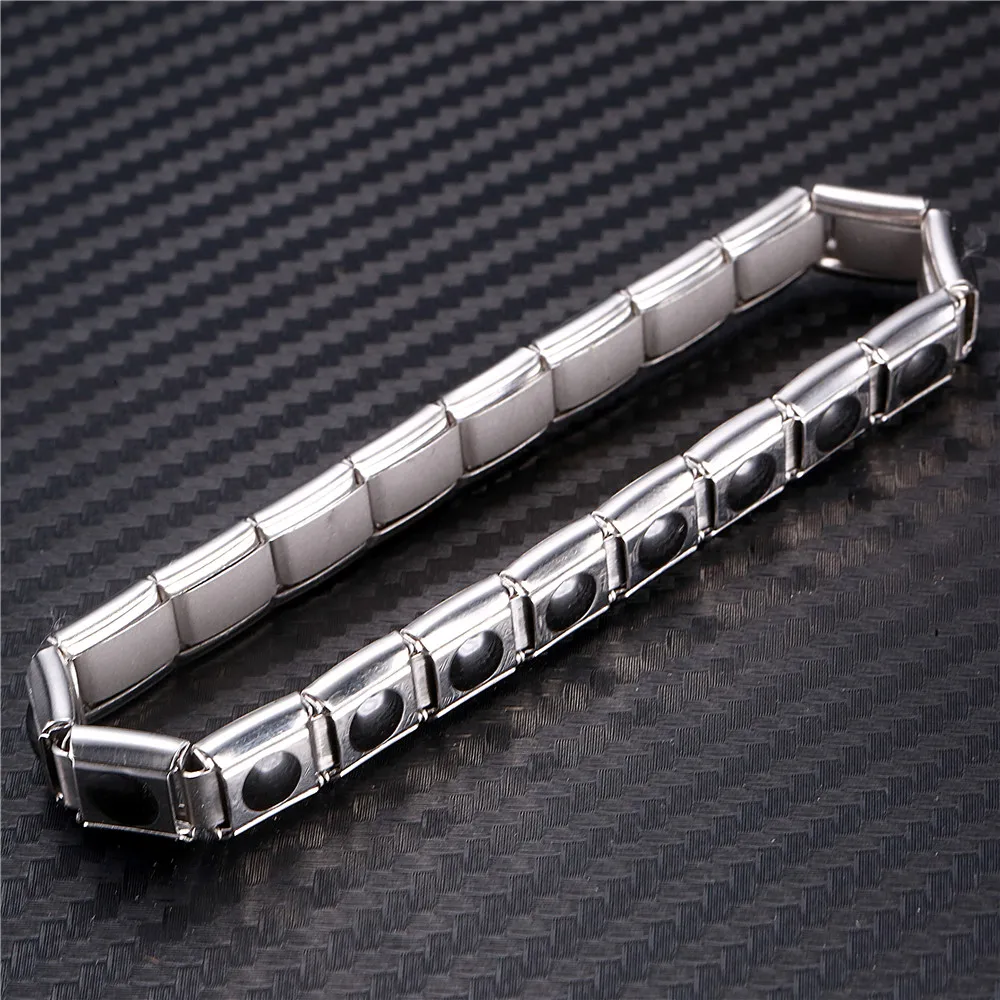 Hot Sell Fashion Stainless Steel Tourmaline Magnetic Bracelets for Women Men Male Bio Health Care Bracelet & bangle