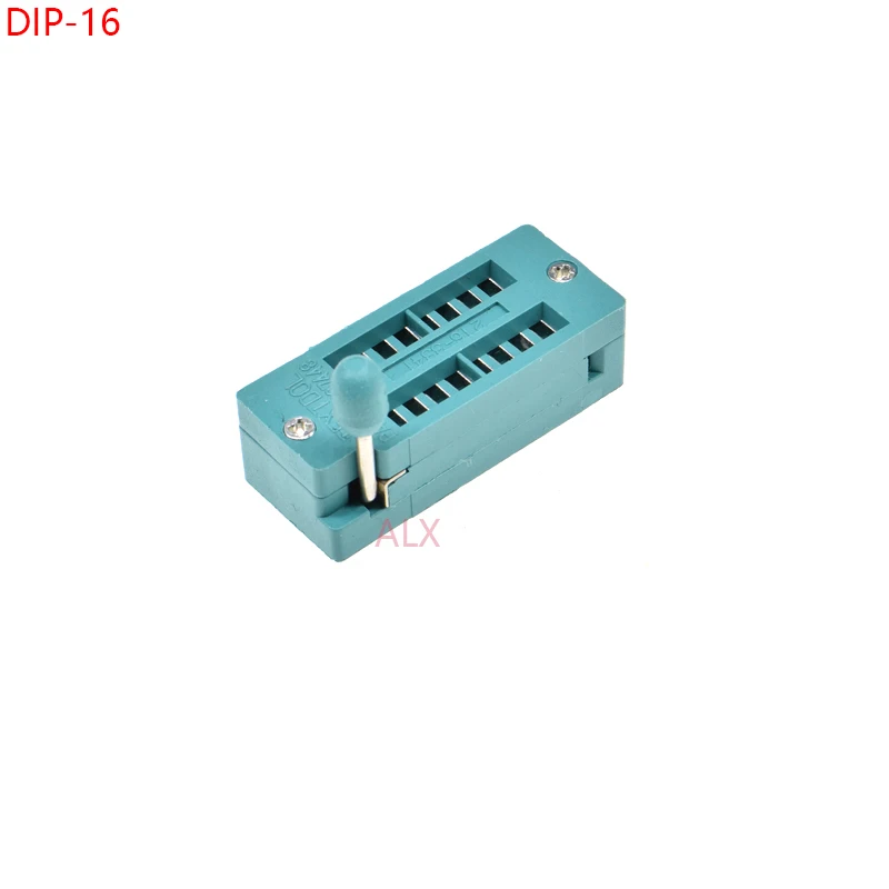 2PCS GREEN DIP16 ZIF ZIP IC SOCKET 16P DIP CHIP TEST Adaptor 16 PIN dip-16 16PIN 2.54MM PITCH CONNECTOR FOR PCB