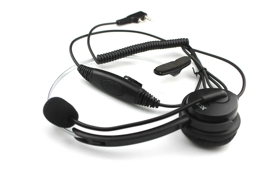 K Plug Hoofdtelefoon Enkele Headset Kraag PTT Met Microfoon Voor Kenwood Radio BAOFENG UV-5R UV-5RE Plus UV-82 GT-3