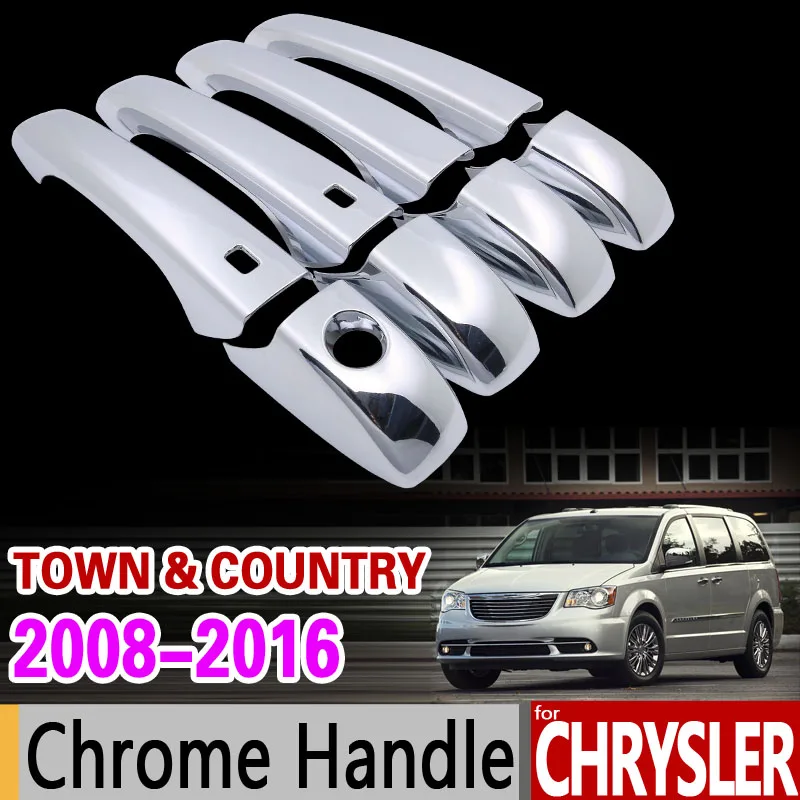 for Chrysler Town & Country 2008-2016 Chrome Handle Cover Trim Set Voyager Dodge Caravan VW Routan Ram C/V 2009 2014 Car Styling