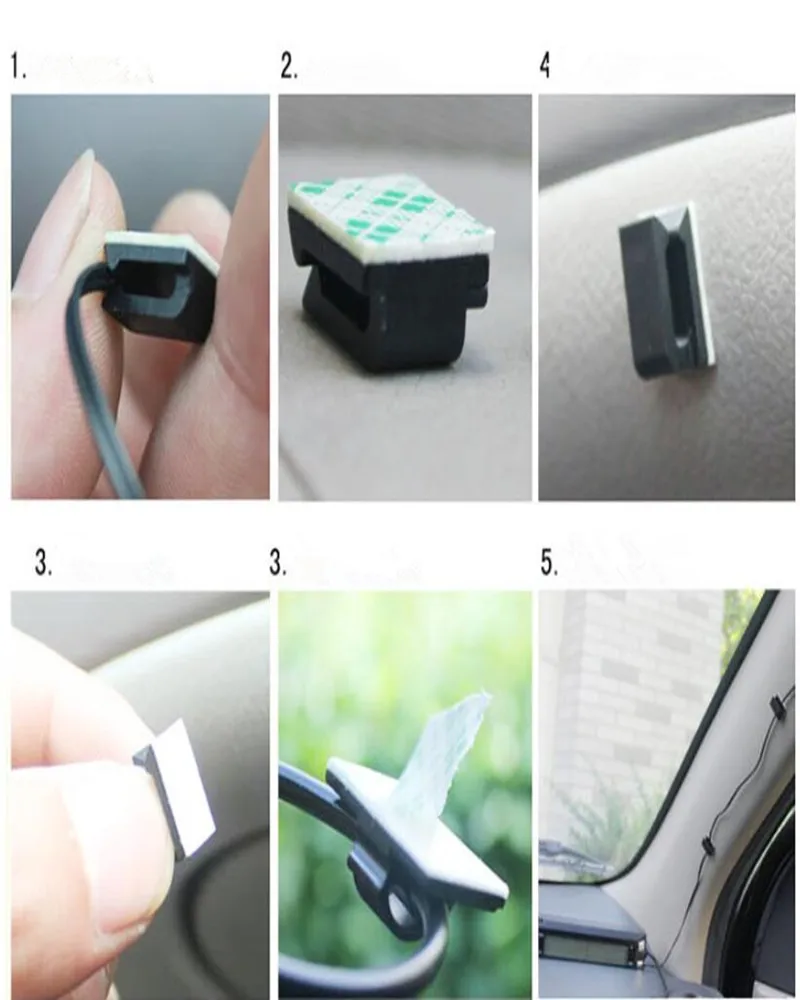 Zuczug-ケーブルクリップ,20個,車のウォールクリップ,ケーブルワインダーオーガナイザー,ワイヤー管理,ドロップコード,tifixer,デスク用