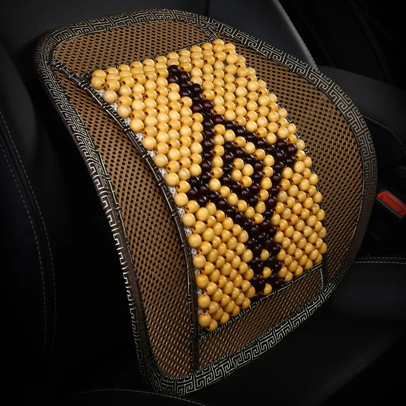 Breathable car waist cushion for leaning on of drivers wooden bead waist support summer back massage waist cushion car seat wais