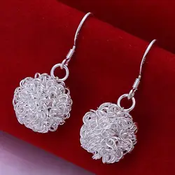 charm hook for women girl beautiful lovely fashion silver color wedding Dangle Earring Jewelry factory price free shipping E076