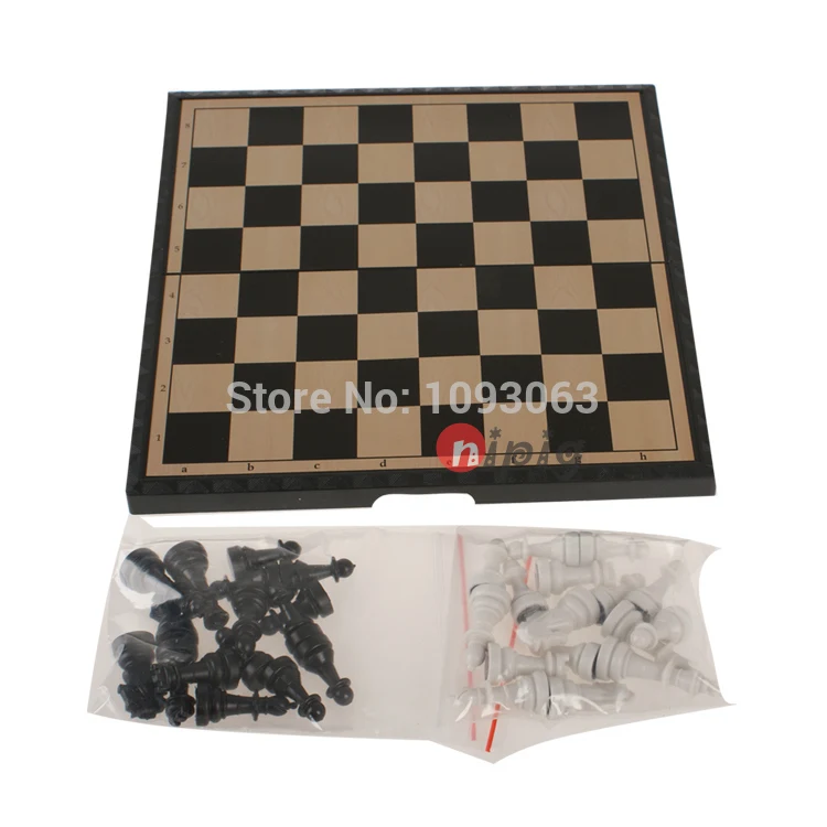 Foldable Mini Board Chess Travel Set Game Portable White/Black Magnetic Trumpet Educational Toys