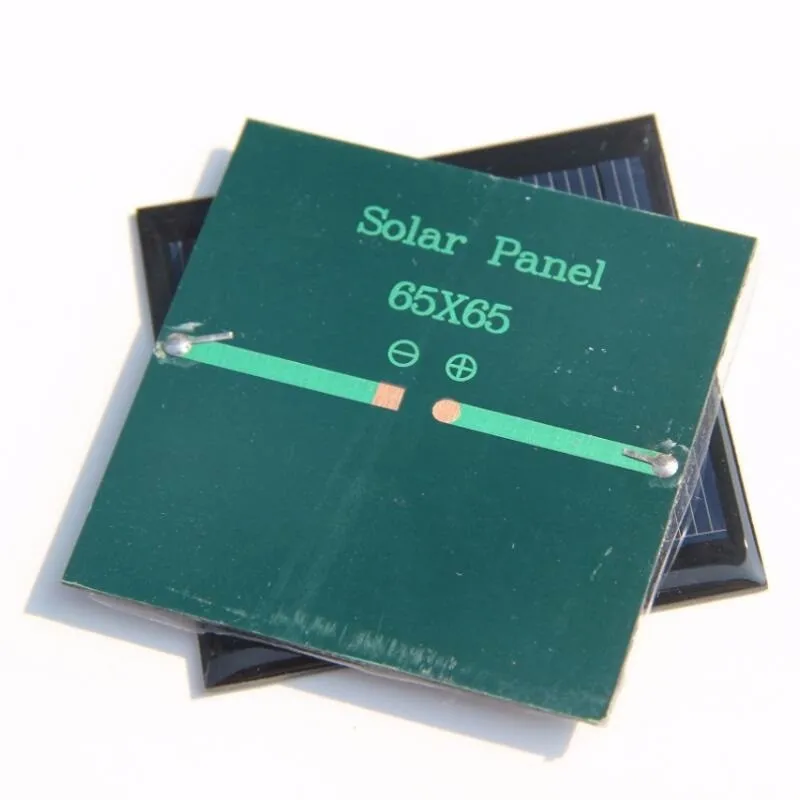 BUHESHUI 0.6W 5.5V Solar Cell Module Polycrystalline DIY Solar Panel Charger For 3.7V Battery Epoxy 65*65mm 3pcs