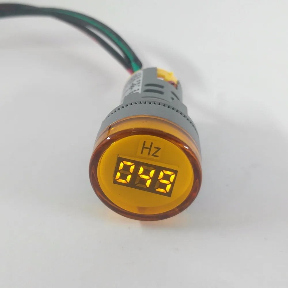 Tomzn Ac 0-100Hz Hz 22 Millimetri Led Misuratore di Frequenza Indicatore Pilot Luce Rosso Giallo Verde Bianco Blu