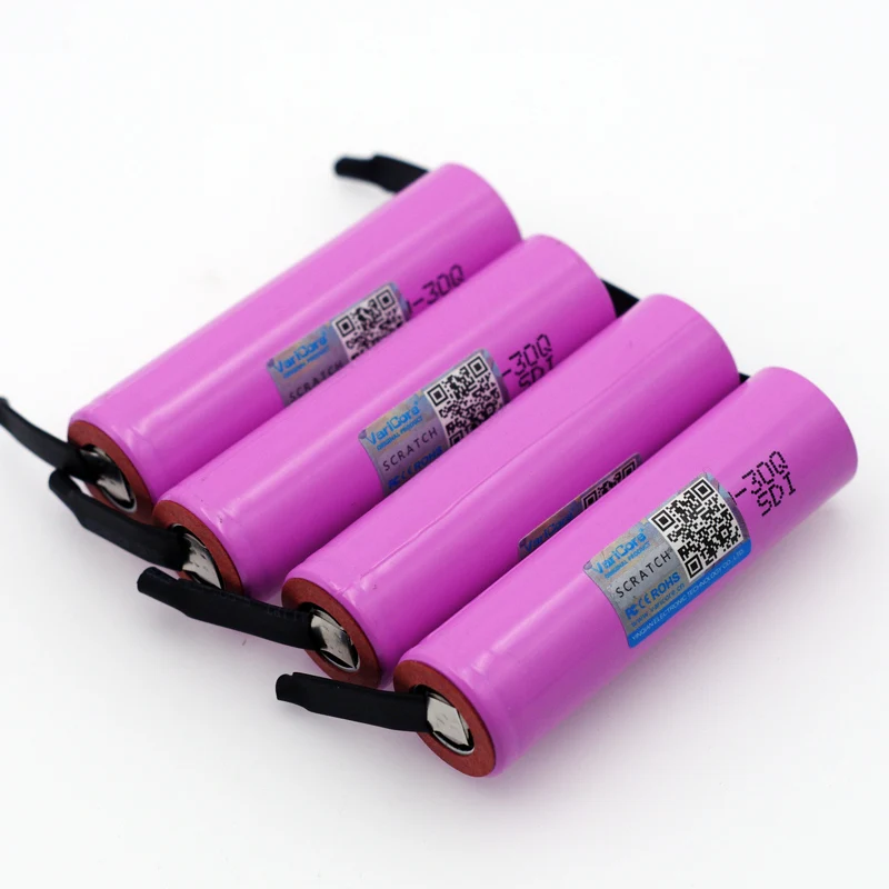 VariCore original brand new ICR18650 30Q 3000mAh lithium battery inr18650 powered rechargeable battery+DIY Nickel