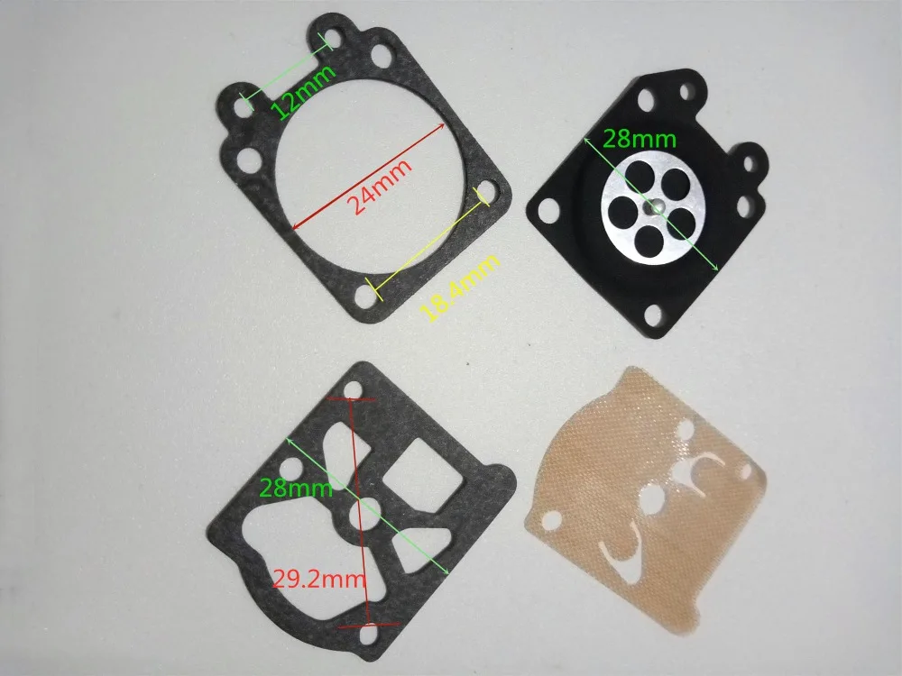 Gasket & Diaphragm for WALBRO WA, WT Carburetor Series Chainsaw 3800 5200 4500 Carb repair kit