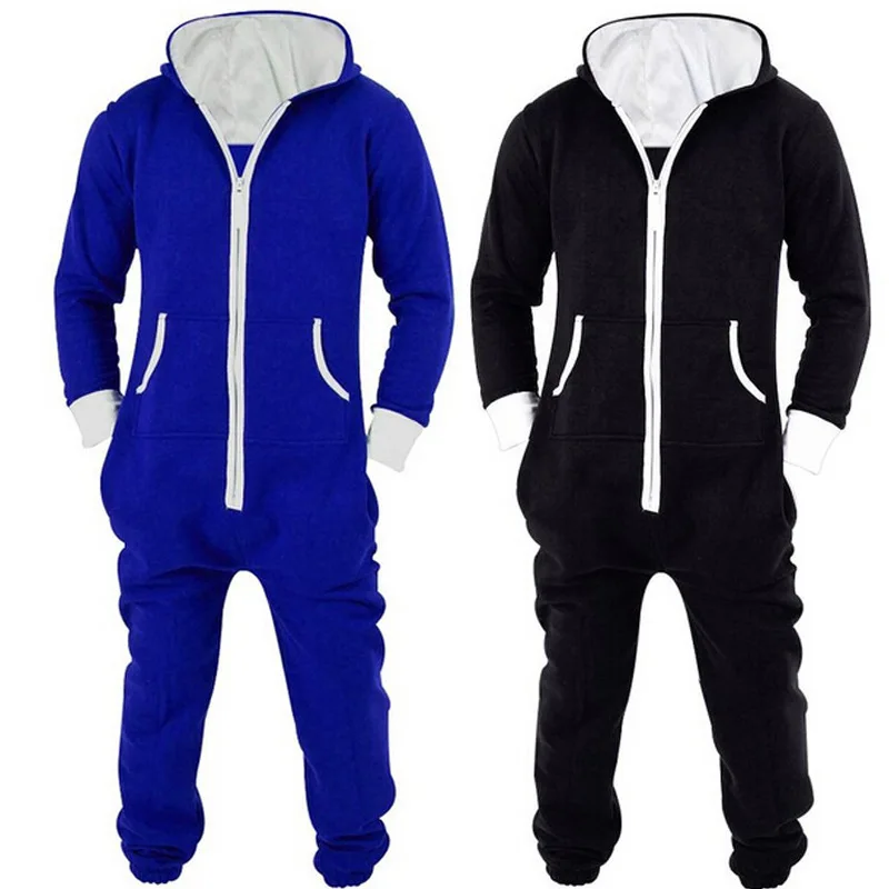 Adult Onesie Black Blue Pyjamas One Piece Sleepwear For Carnival Women Men Costume Winter Cosplay Animal Pajamas Set