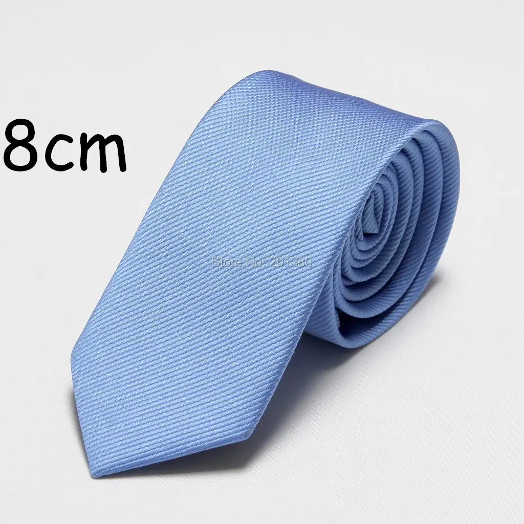 2019 New fashion ties for men 8cm width neck tie wedding business blue