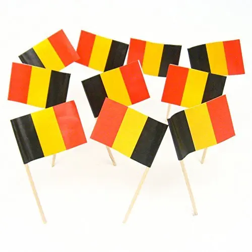 

500Pcs Belgium Toothpick Flags Paper Food Picks Cake Toothpicks Cupcake Toppers Fruit Cocktail Sticks Decoration Toothpicks