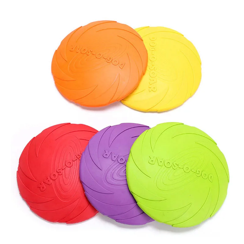 Silica Pet Dog Flying Discs Saucer Toys Small Dog Toy Funny Puppy Agile Training Toys Flying Disk Chew Dog Toothbrush Cleaner