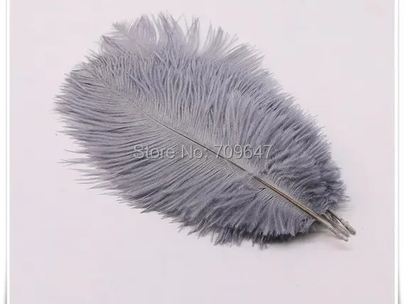 Plumas! Veren! Fluffy gray ostrich feather 25-30cm/10-12inches beautiful plumages diy jewelry material wedding decorations