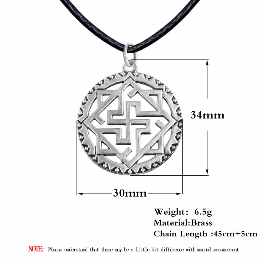 Kinitial Valkyrie Slavic Pendant Necklace Viking Odin Thor Runes Warrior Charm Leather Chain Necklace for Women collares