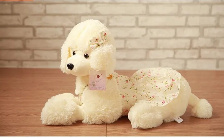 lovely plush poodle toy lovely creative flower cloth poodle dog doll gift about 70cm 0091