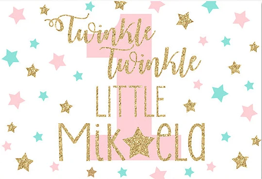 Пользовательские 5 заказов-5x3 футов Боке Мерцающая Мерцающая Маленькая Звезда Фоны для дня рождения Высокое качество Компьютерная печать фон для вечеринки