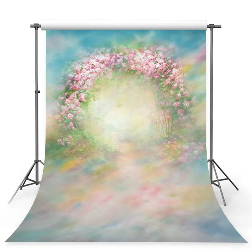 

MEHOFOTO Photography Background Spring Dream Colorful Flower Retro Fotografia Backgrounds Oil Printed Floral Photo Studio Props