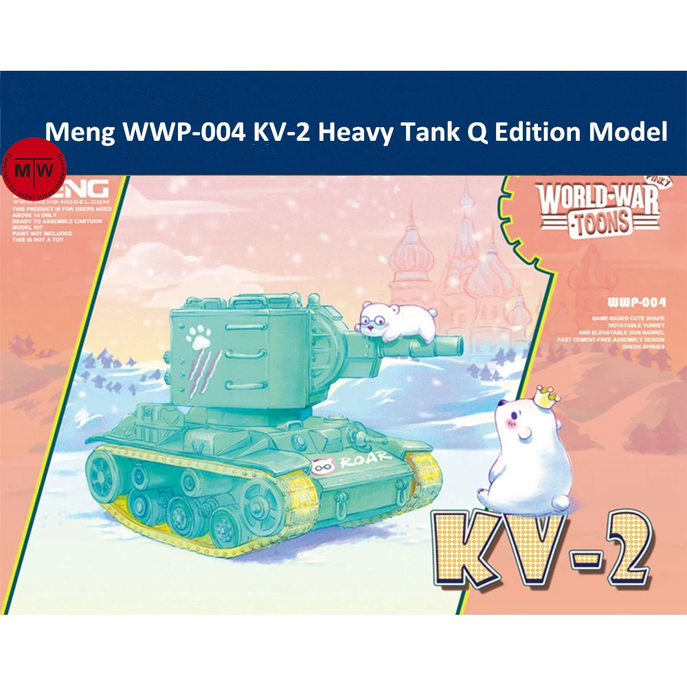 

Meng WWP-004 KV-2 Heavy Tank Q Edition Plastic Assembly Model Kits