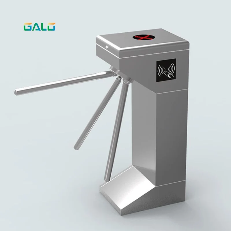 Stainless Steel Solenoid Driven Tripod Turnstile Gate Barrier For Access Control System