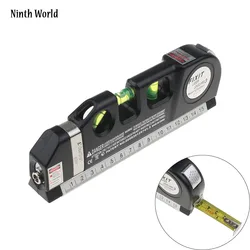 Nono mondo 8FT/25m livello Laser Horizon Vertical Measure Aligner righello Standard e metrico misurazione multiuso livello Laser