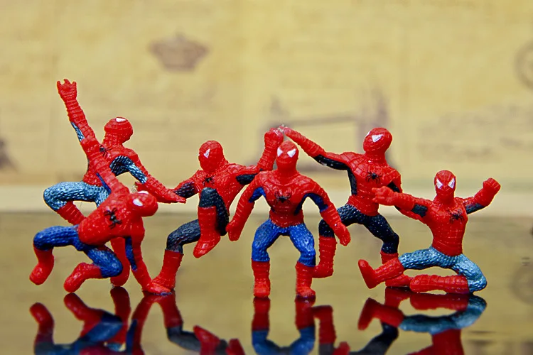 6pcs/set Mini Spider-Man Figure The Avengers Spiderman Spider Man PVC Action Figure Toys Children Gifts