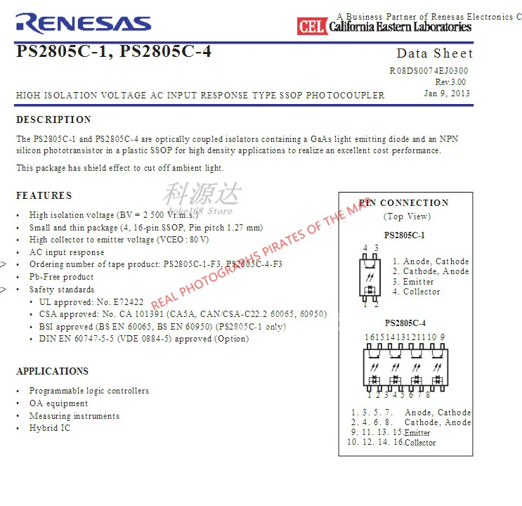 10pcs/lot PS2805C-4 SOP16 PS2805-4 PS2805  In Stock