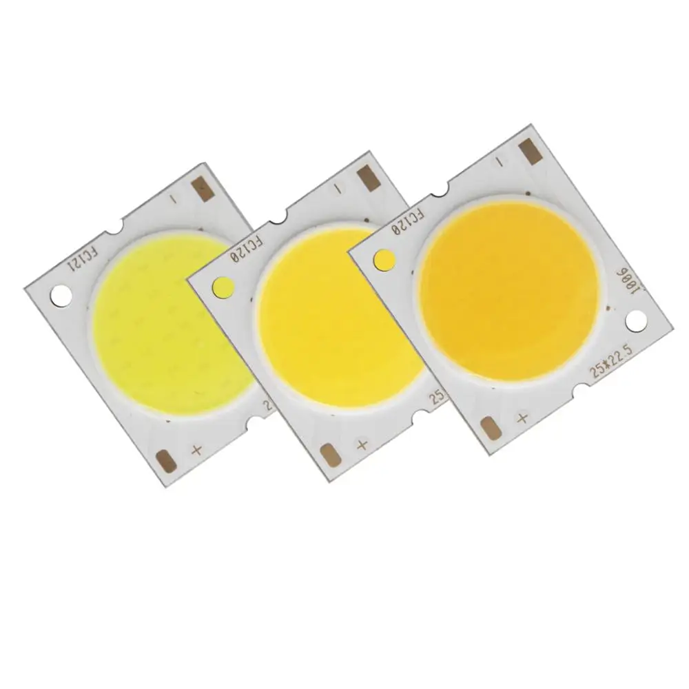 manufacturer 25x22.5mm Square Aluminum Board LED COB Strip High lumen chip Light Source Module 10W 15W 20W 30W COB for bulb lamp