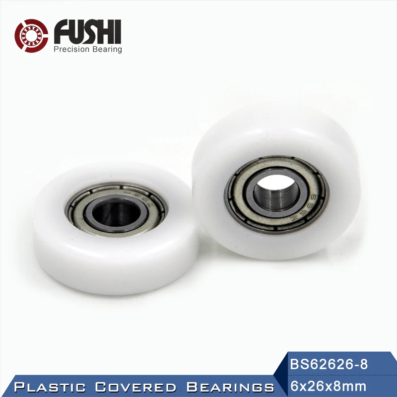 

626 ZZ Ball Bearing Covered With POM Plastic 6*26*8 mm ( 2 PCS ) Plastic Pulley Bearings 626 Z 2Z