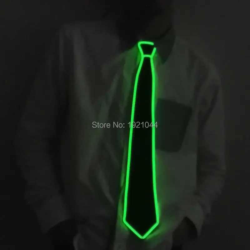 Necktie for Men, Neck Tie, LED Neon, Making Fashion Accessories, Party Decor, GLowing Wedding EL Wire, 10 Style, 100PCs