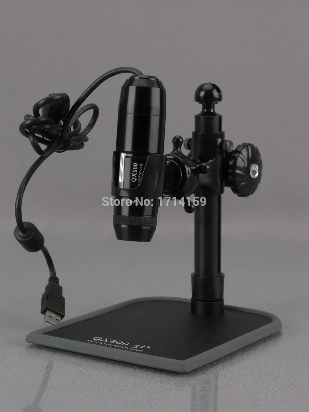 AmScope 800X HD 720P 3D Digital Zoom 8 LED Microscope