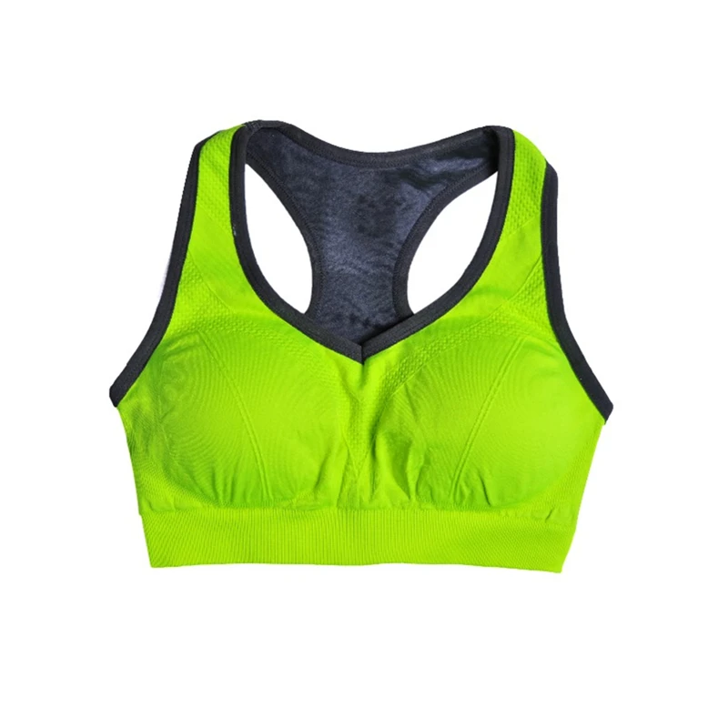 New Sexy teen bra Crop Top Fast drying wicking anti-bacterial Breathable Bra Padded Shockproof Running Gym Bras V Neck For girls