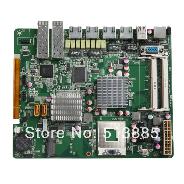 

GM45 Chipset industrial motherboard,2*RS-232,6*USB,6*RJ45 LAN (GM45-6LAN)