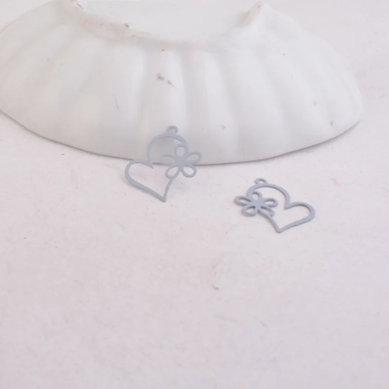 100 Stück AC9285 16*18mm Herz- und Sternanhänger Kleine Herzanhänger DIY Schmuckkomponenten – Detail 9