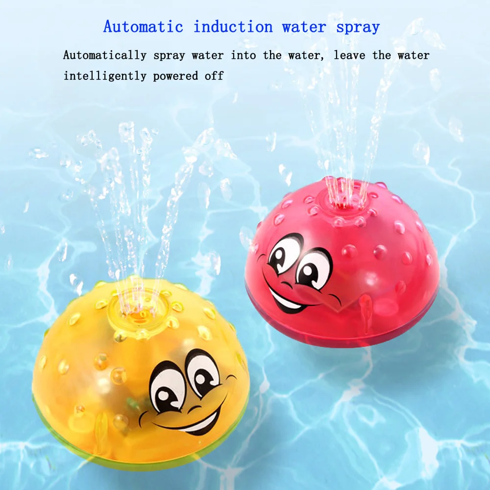 Funny Infant Children's Electric Induction Sprinkler Water Spray Toy Light & Music Rotatable Baby Play Bath Toy Kids' Water Toys