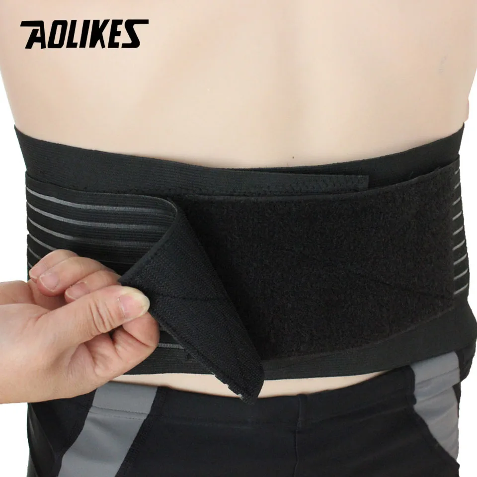 AOLIKES 1PCS Lumbar Support Waist Pain Back Injury Supporting Brace For Fitness Weightlifting Belts Sports Safety Corrector