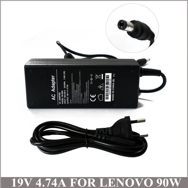 

19V 4.74A 90W Laptop AC Adapter Carregador de Notebook Universal For Lenovo Y160 Y200 Y300 Y310 Y520 Y510A E280L E290G