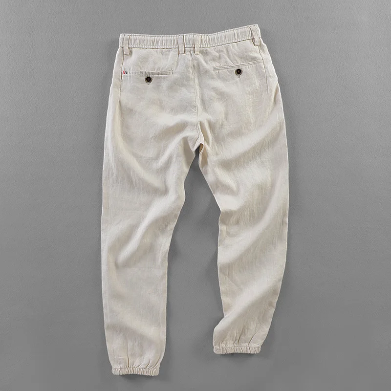 Brazil style linen pants men loose elastic trousers mens casual ankle-length men pants brand spring trousers men pantalon 30-40