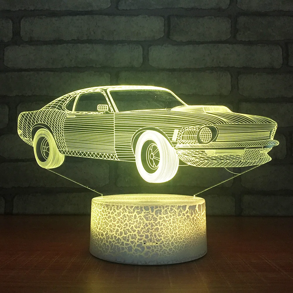 

Creative Novelty Bedroom Night Led Gift 3d Lamp Cross Border Colorful Table Lamp Bedside decorative lamp for children's bedroom