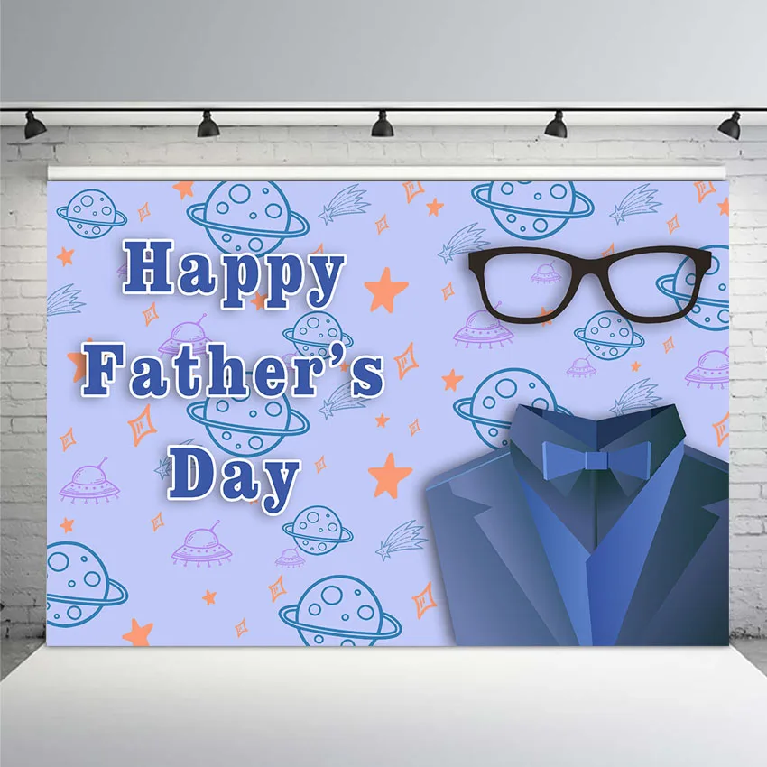 

Appy Father's Day Backdrop for Photography Gentleman Gratitude Dad Background Glasses Suit Customized Photographic Backdrops