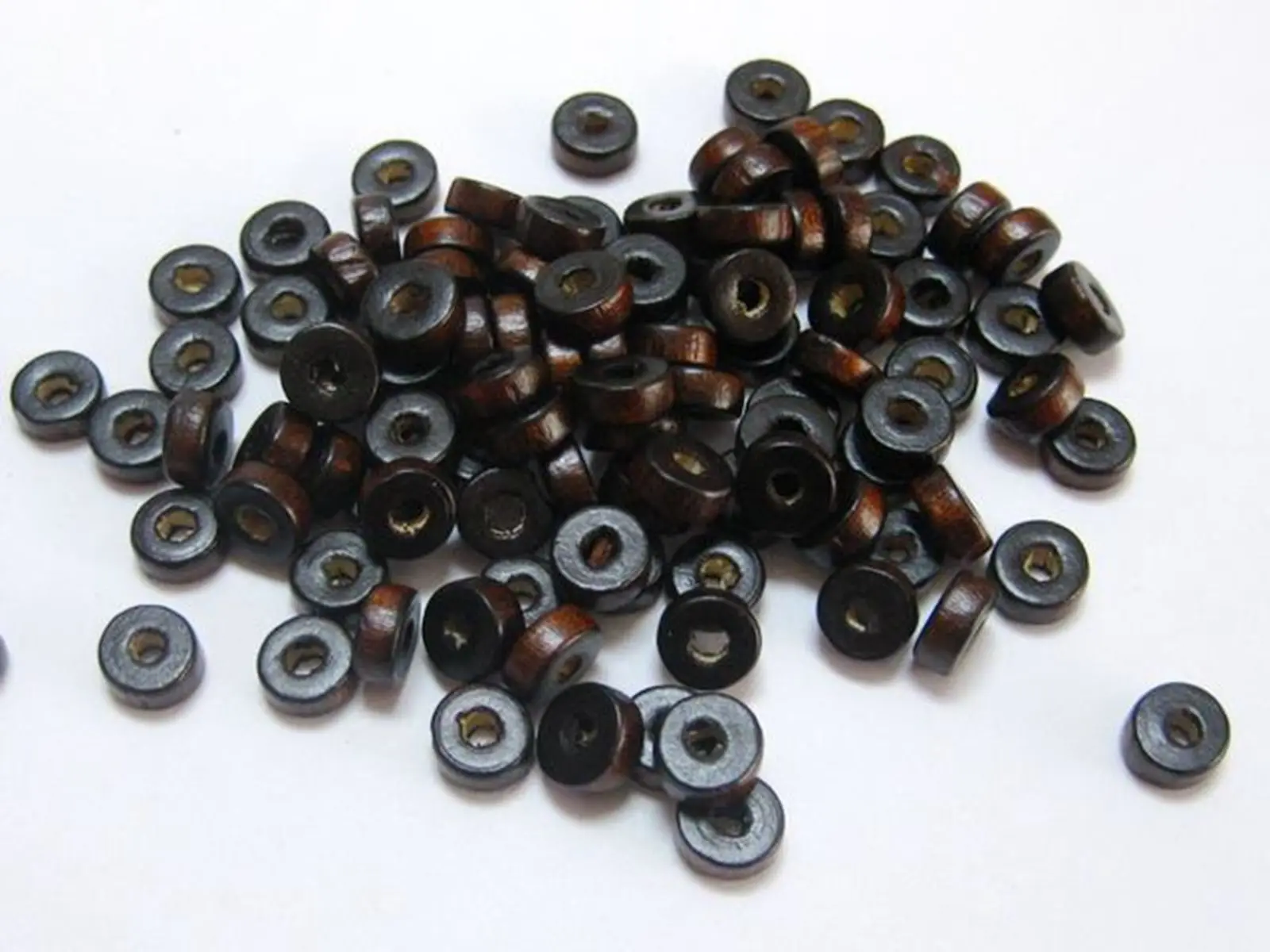 500 Brown Colour 8X3mm Column Wood Beads~Wooden Heishi beads